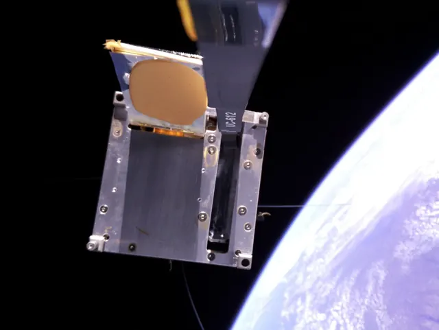 SelfieSat in orbit. Photo: Orbit NTNU